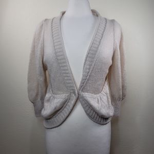 Etagere Wool mohair Blend Knit Cardigan Single Button Cream Women’s Sz.Large